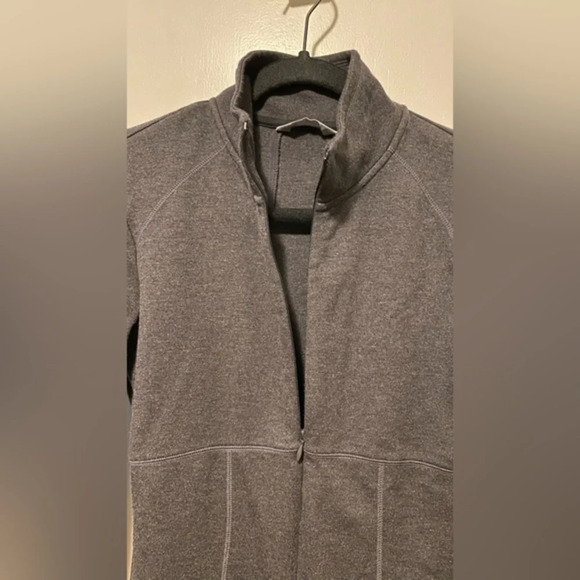 Athleta Cassidy Stretch Ponte Knit Half Zip Dress Dark Grey SP - Picture 2 of 9